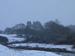 SX12017 Snow at Ogmore Castle and Ogmore river.jpg